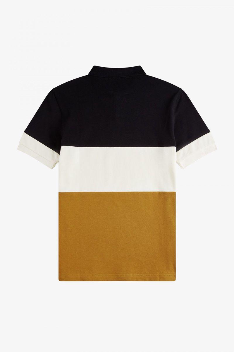 Camel Fred Perry Colour Block Polo Men's Shirts | PH 1489OKIR